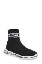 Women's Miu Miu Slip-on Logo Sneaker .5us / 35.5eu - Black