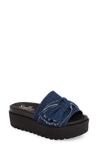Women's Shellys London Keila Knotted Platform Sandal Eu - Blue