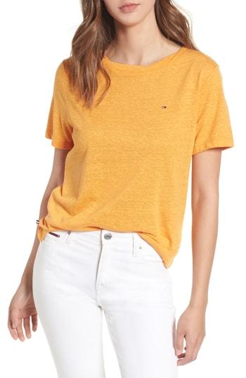 Women's Tommy Jeans Twist Neck Tee, Size - Orange