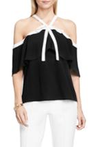 Women's Vince Camuto Ruffle Off The Shoulder Blouse, Size - Black