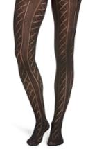 Women's Oroblu Losange Knit Tights - Black