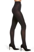 Women's Zeza B By Hue Satin 2-pack Tights /x-large - Black