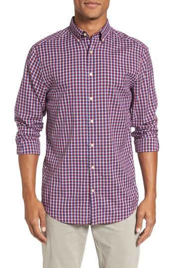 Men's Gant Windblown Oxford Extra Slim Fit Check Sport Shirt - Red