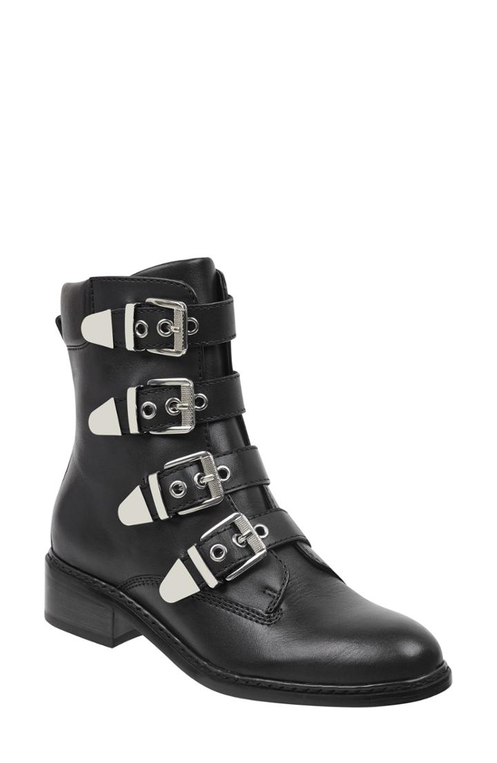 Women's Marc Fisher Ltd Diante Buckle Bootie .5 M - Black