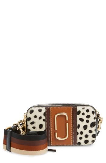 Marc Jacobs Small Dalmatian Snapshot Genuine Calf Hair Camera Bag -