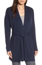 Women's Eileen Fisher Long Belted Cardigan, Size - Blue