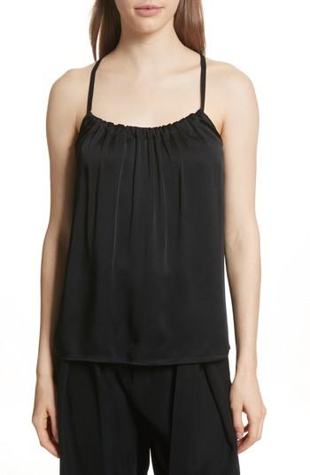 Women's Vince Gathered Neck Camisole - Black