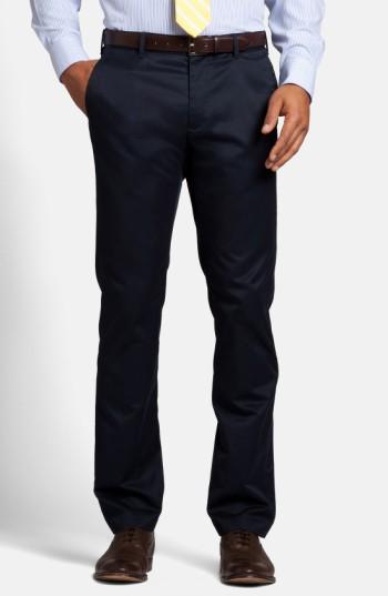 Men's Bonobos 'weekday Warriors' Non-iron Slim Fit Cotton Chinos X 32 - Blue