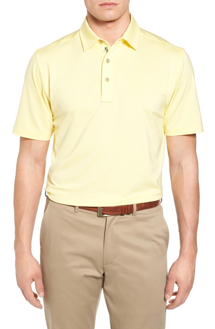 Men's Bobby Jones Xh20 Regular Fit Stretch Golf Polo, Size - Yellow