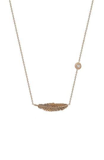 Women's Kismet By Milka Diamond & Feather Pendant Necklace