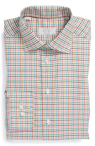 Men's Eton Contemporary Fit Check Dress Shirt