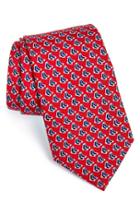 Men's Vineyard Vines 'boston Red Sox - Mlb' Woven Silk Tie, Size - Red