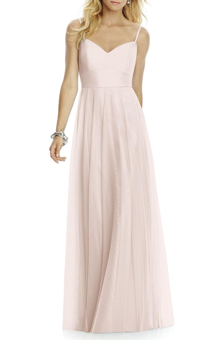 Women's After Six Sleeveless Tulle A-line Gown (similar To 14w) - Pink
