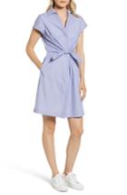 Women's Vineyard Vines Tie Front Mix Stripe Cotton Dress - Blue