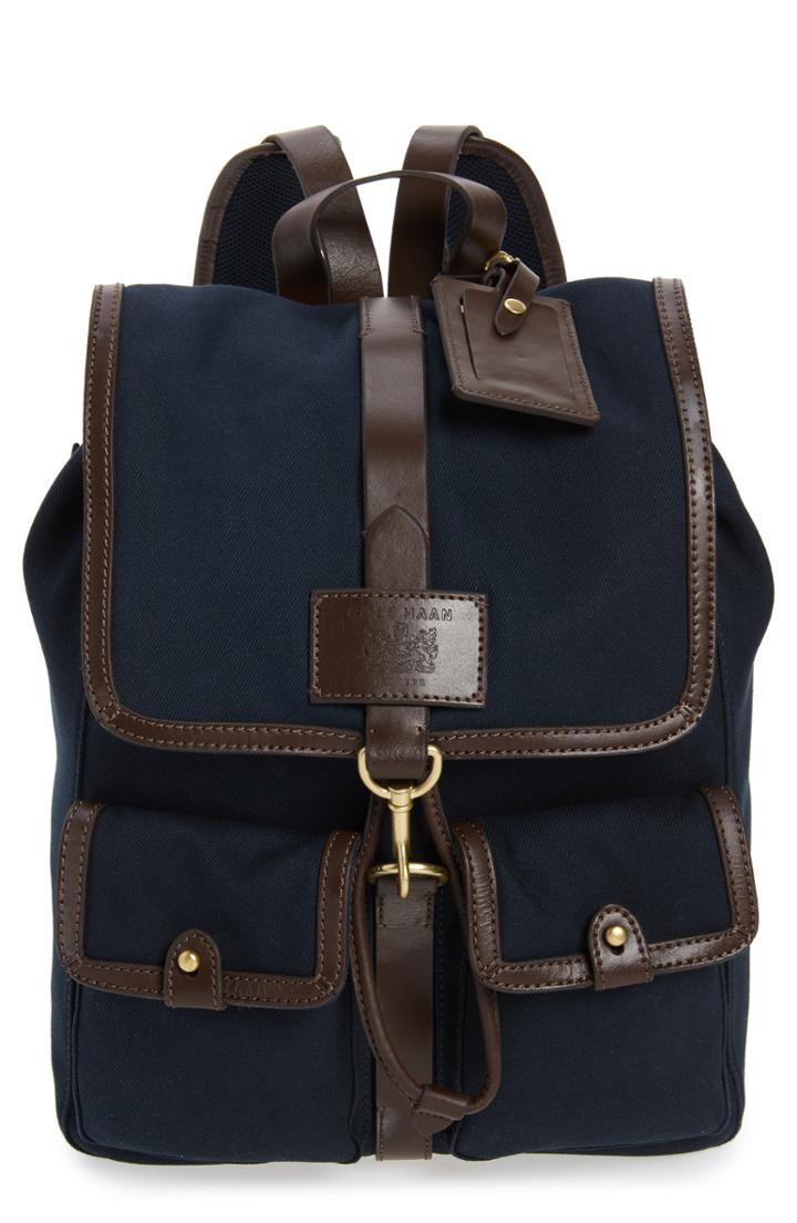 Men's Cole Haan Canvas Backpack - Blue