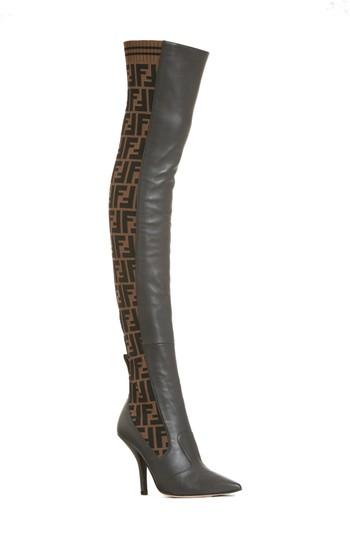 Women's Fendi Rockoko Over The Knee Boot Us / 36.5eu - Brown