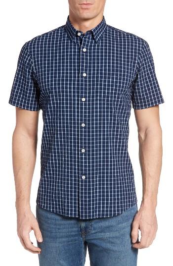 Men's Nordstrom Men's Shop Slim Fit Seersucker Check Sport Shirt