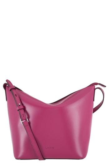 Lodis Los Angeles Camilla Rfid Leather Crossbody Bucket Bag - Burgundy