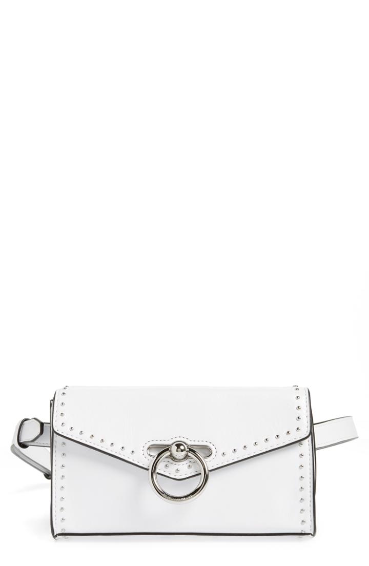 Rebecca Minkoff Jean Studded Leather Belt Bag - White