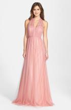 Women's Jenny Yoo 'annabelle' Convertible Tulle Column Dress - Pink