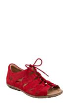 Women's Earth 'plover' Lace-up Sandal .5 M - Red
