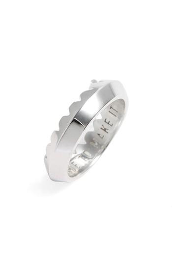 Men's Stampd Crown Sterling Silver Ring