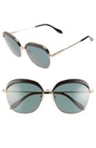 Women's Sonix Birdie 60mm Sunglasses - Black/ Green Solid