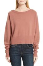 Women's Theory Boat Neck Cashmere Sweater - Pink