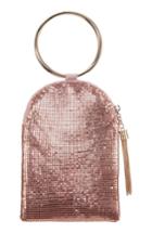 Nina Metallic Mesh Handbag - Pink
