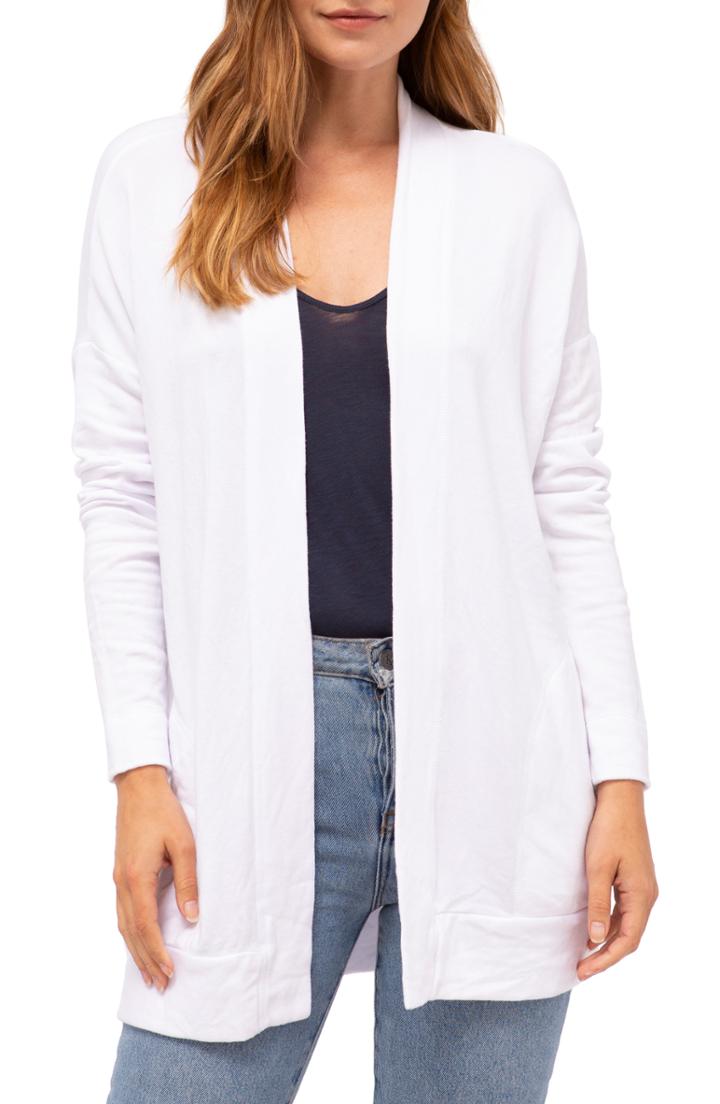 Women's Stateside Fleece Open Cardigan - White