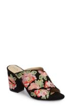 Women's Sole Society Luella Flower Embroidered Slide M - Black