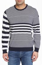 Men's Paul & Shark Stripe Wool Sweater - White