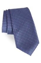 Men's Nordstrom Men's Shop Laguna Check Silk Tie, Size - Purple