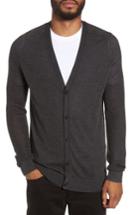 Men's Theory Banes Admiral Silk & Cashmere Cardigan, Size - Grey