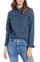 Petite Women's 1901 Print Shirt, Size P - Blue