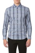 Men's Good Man Brand Trim Fit Check Sport Shirt - Blue