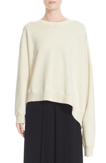 Women's Mm6 Maison Margiela Asymmetrical Side Drape Sweatshirt