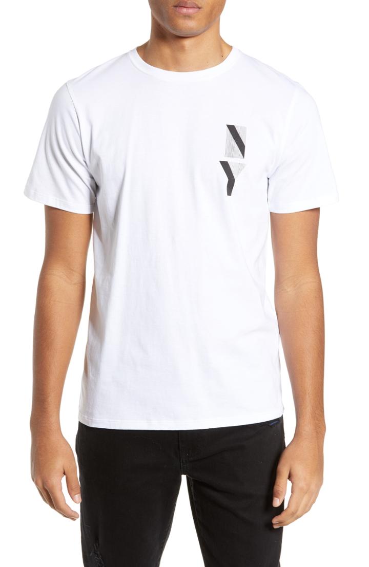 Men's Saturdays Nyc Deco Logo T-shirt, Size - White
