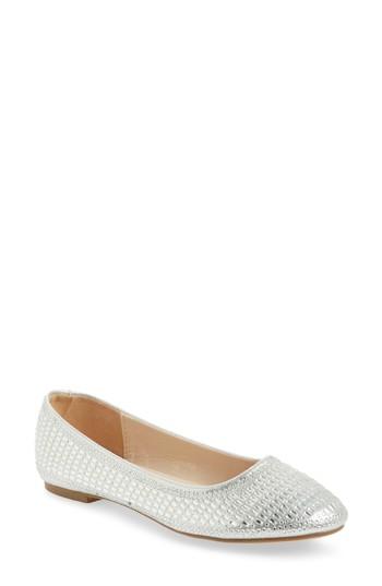 Women's Lauren Lorraine Bailey Ballet Flat .5 M - Metallic