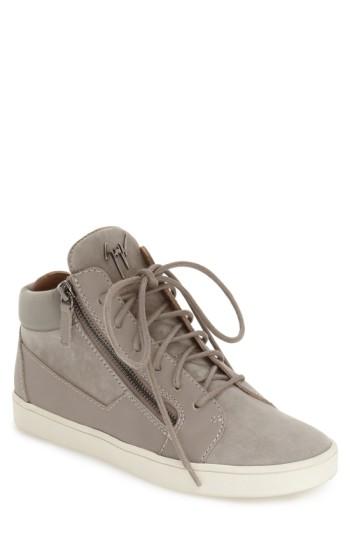 Women's Giuseppe Zanotti 'breck' Mid Top Sneaker M - Grey