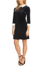 Women's Cece Embellished Collar Velvet Dress - Black