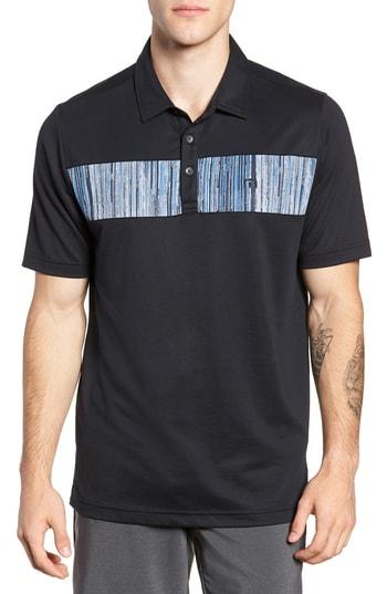 Men's Travis Mathew Recordian Pique Polo - Black