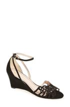 Women's Klub Nico 'kingston' Ankle Strap Wedge Sandal M - Black