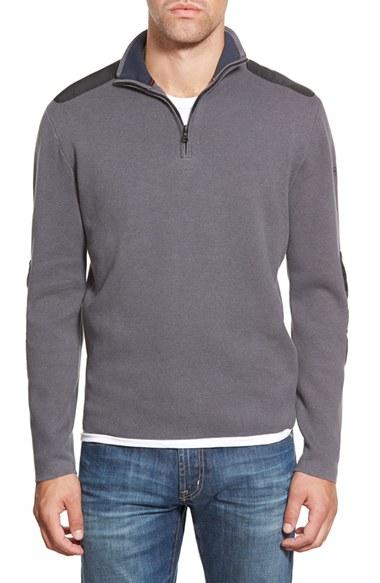 Men's Victorinox Swiss Army 'lieutenant' Half Zip Sweater, Size - Blue
