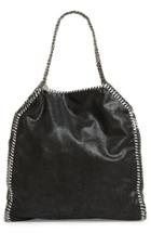 Stella Mccartney 'large Falabella - Shaggy Deer' Faux Leather Tote - Black
