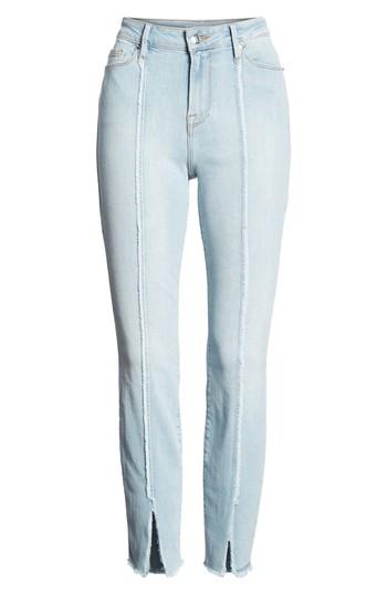Women's Good American Good Legs High Waist Raw Seam Crop Skinny Jeans - Blue