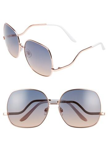 Women's Bp. 63mm Ombre Square Sunglasses - Gold/ Blue