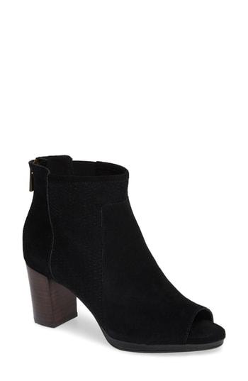 Women's Bella Vita Luna Peep Toe Bootie N - Black