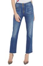 Women's Mother The Insider High Waist Patch Crop Bootcut Jeans - Blue