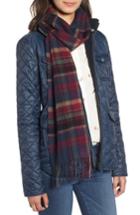 Women's Barbour Vintage Winter Plaid Scarf, Size - Blue